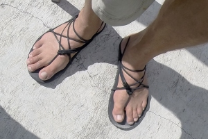 My super versatile all-terrain adventure sandals .  Sole material from LunaSandals.com